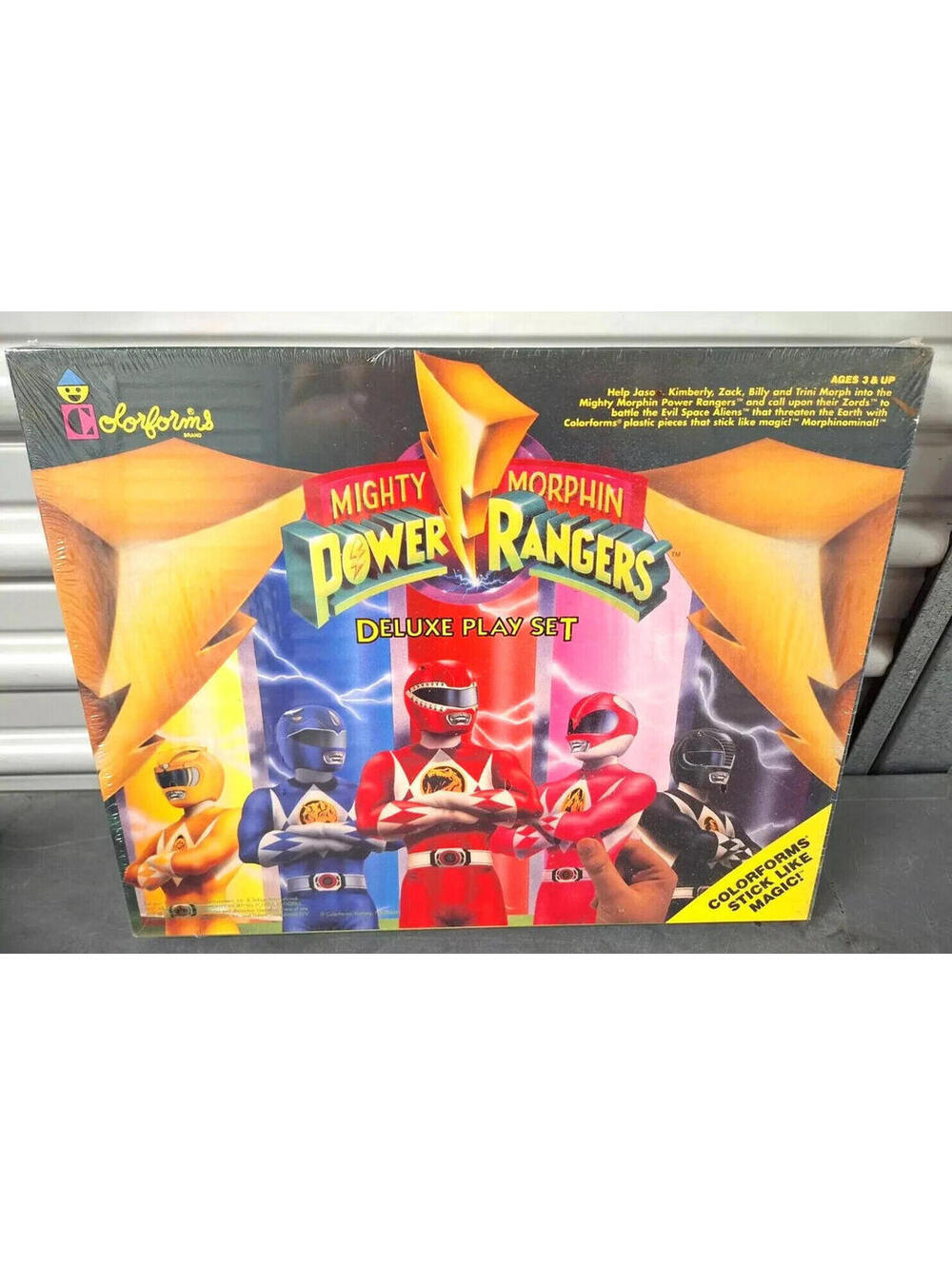 Rare Sealed POWER RANGERS COLORFORMS 1993 Play Set OPP Collect Deluxe